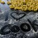 The words I love cooking written into some flour scattered on a cookie sheet with gnocchi